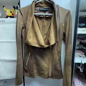 Zara Faux Suede Jacket in Brown